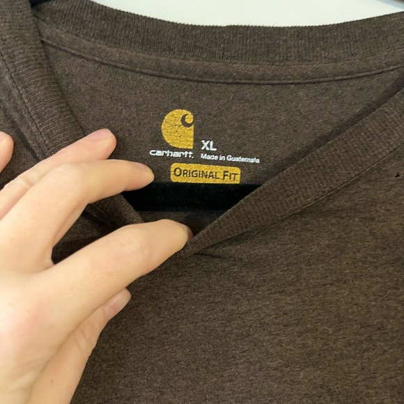 Carhartt Relaxed Fit Brown Short Sleeve Tee Mens XL - Picture 3 of 6